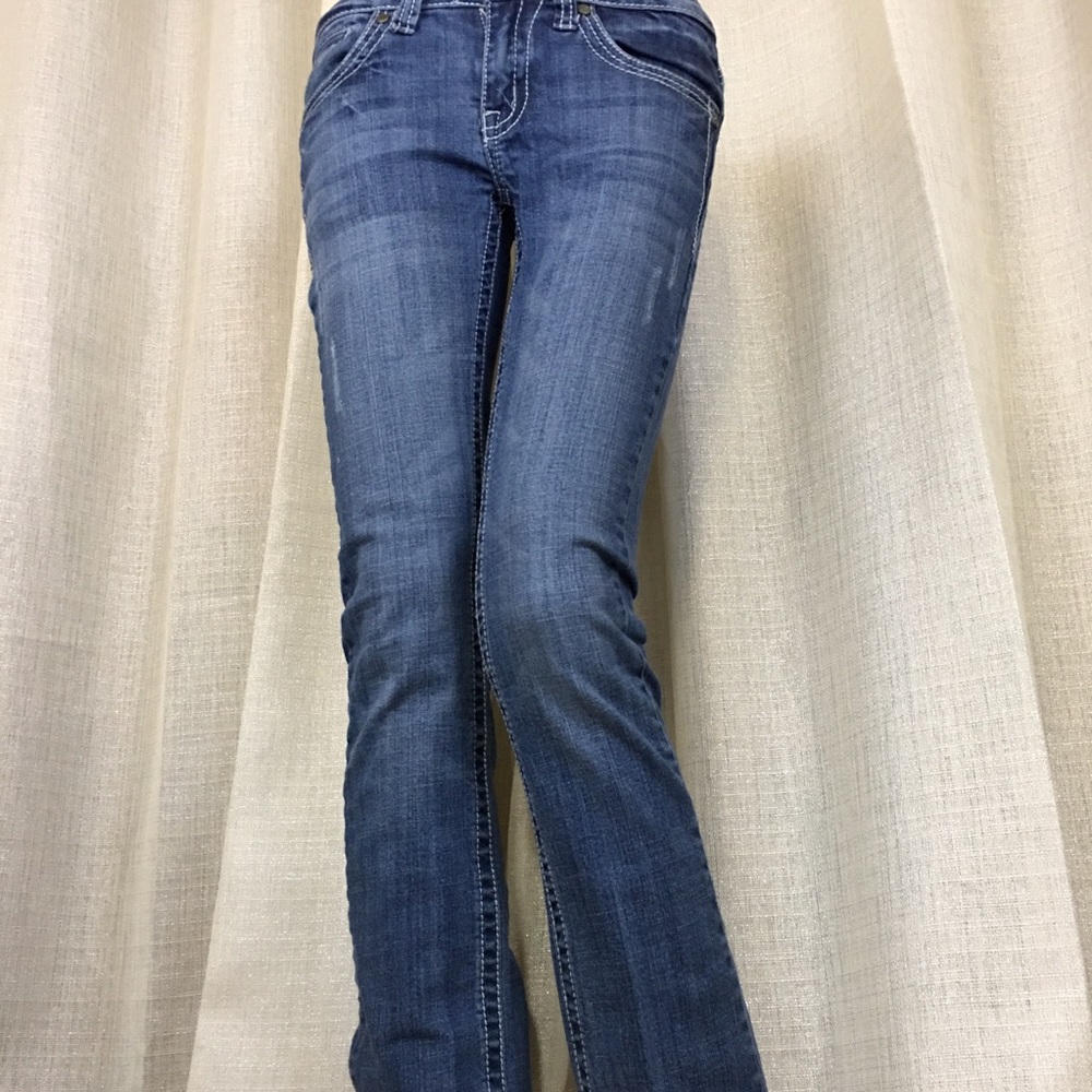 Machine Washable Rhinestone Jeans - Picture 2 of 8